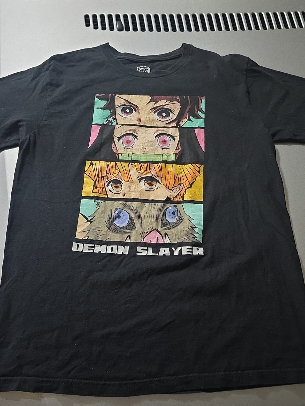 Demon Slayer Mens Graphic Tee - Black Size M/L